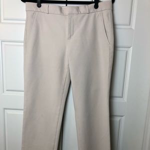Banana Republic Ryan Fit Cream Ankle Length Pants